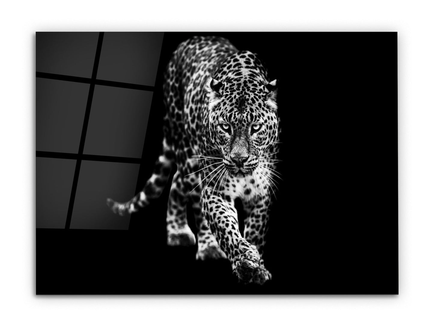Leopard Glass Printing Wall Art-Home Office Wall Painting Decoration
