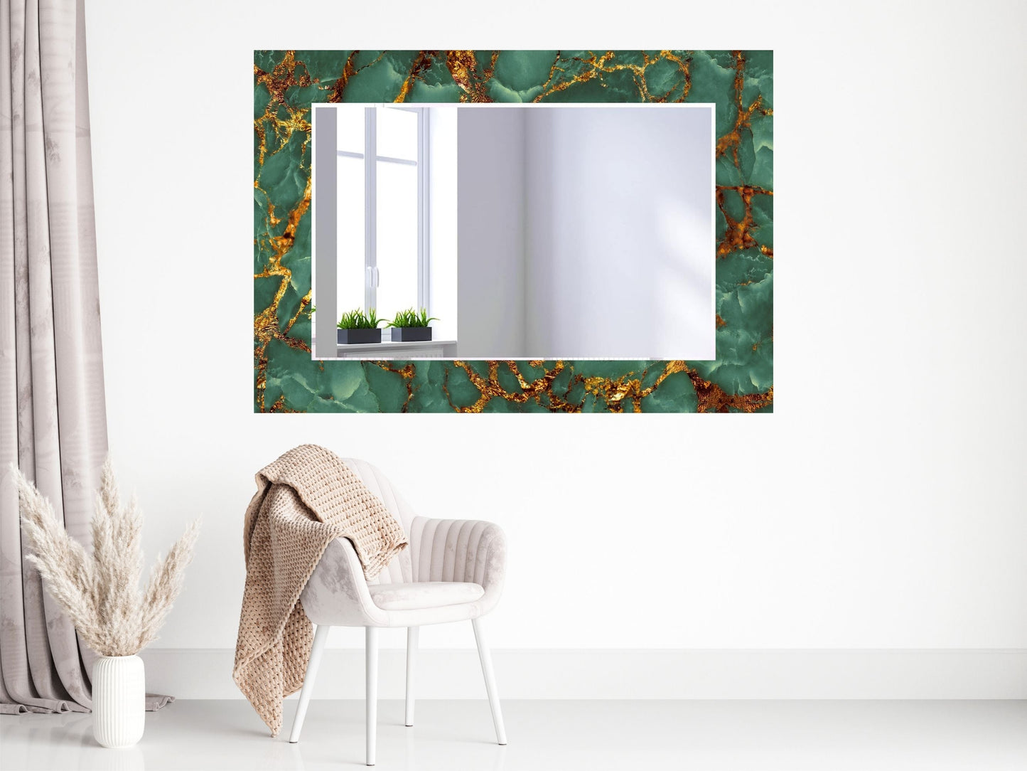 Abstract Marble Pattern Wall Mirror-Home Office Wall Decoration