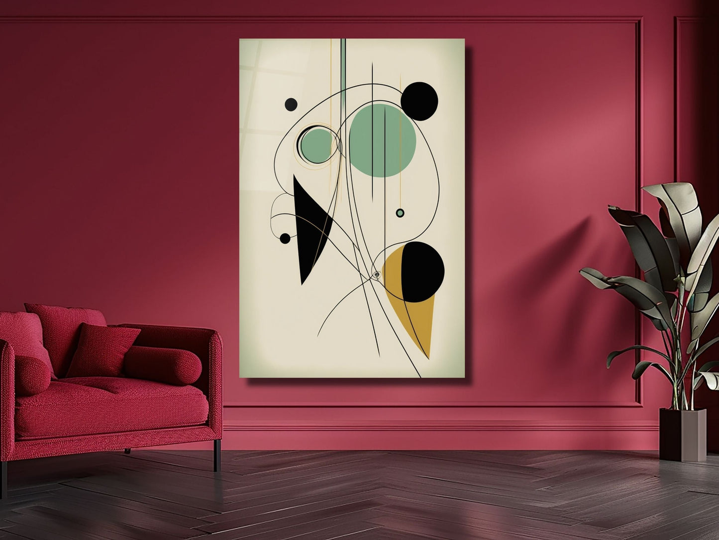 Abstract Minimalist Design Wall Art Decor-Home&Office Glass Printing Wall Painting