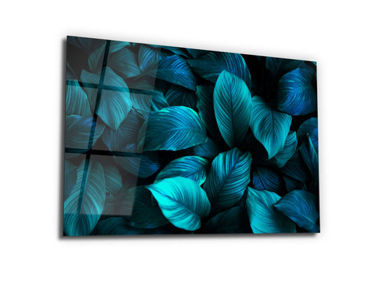 Abstract Floral Glass Printing Wall Art-Home Office Wall Painting Decor