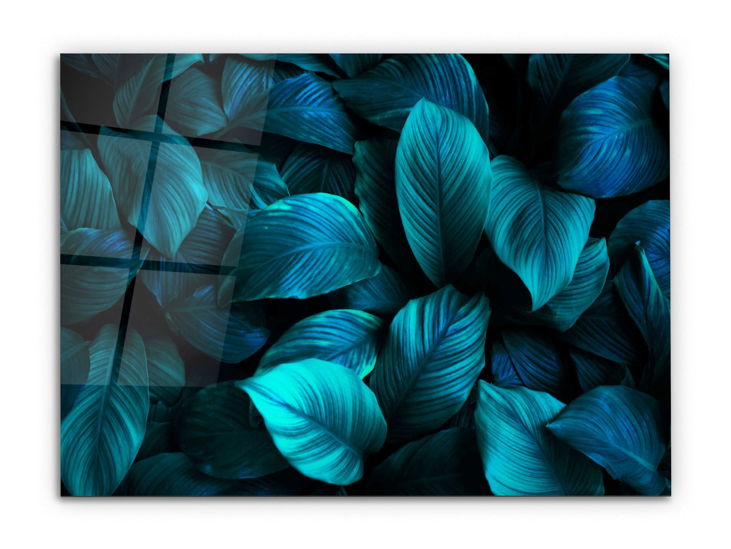 Abstract Floral Glass Printing Wall Art-Home Office Wall Painting Decor