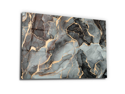 Abstract Marble Pattern Glass Printing Wall Art-Wall Painting Decor