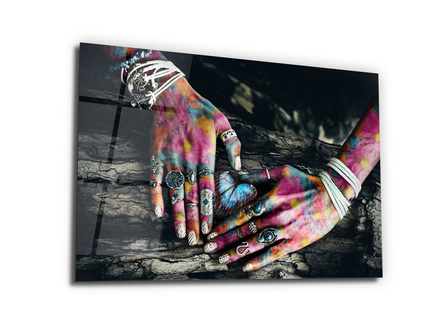 Spiritual Glass Printing Wall Art-Home Office Wall Painting Decoration