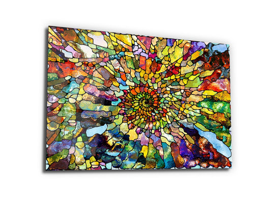 Stained Glass Pattern Wall Art Window-Wall Painting Decor Panel