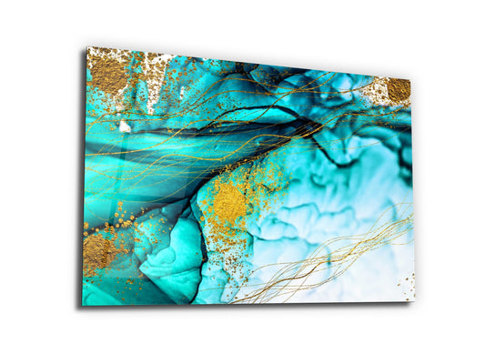Abstract Marble Pattern Glass Printing Wall Art-Wall Painting Decor