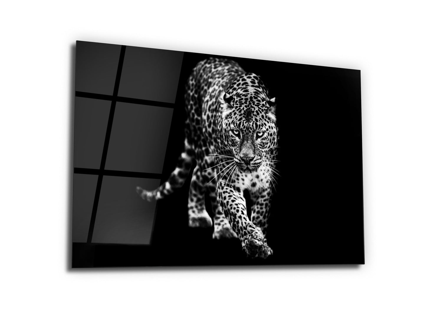 Leopard Glass Printing Wall Art-Home Office Wall Painting Decoration