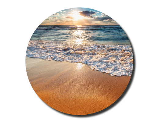 Ocean Beach&Sunset Wall Art Decor-Home&Office Glass Printing Wall Painting
