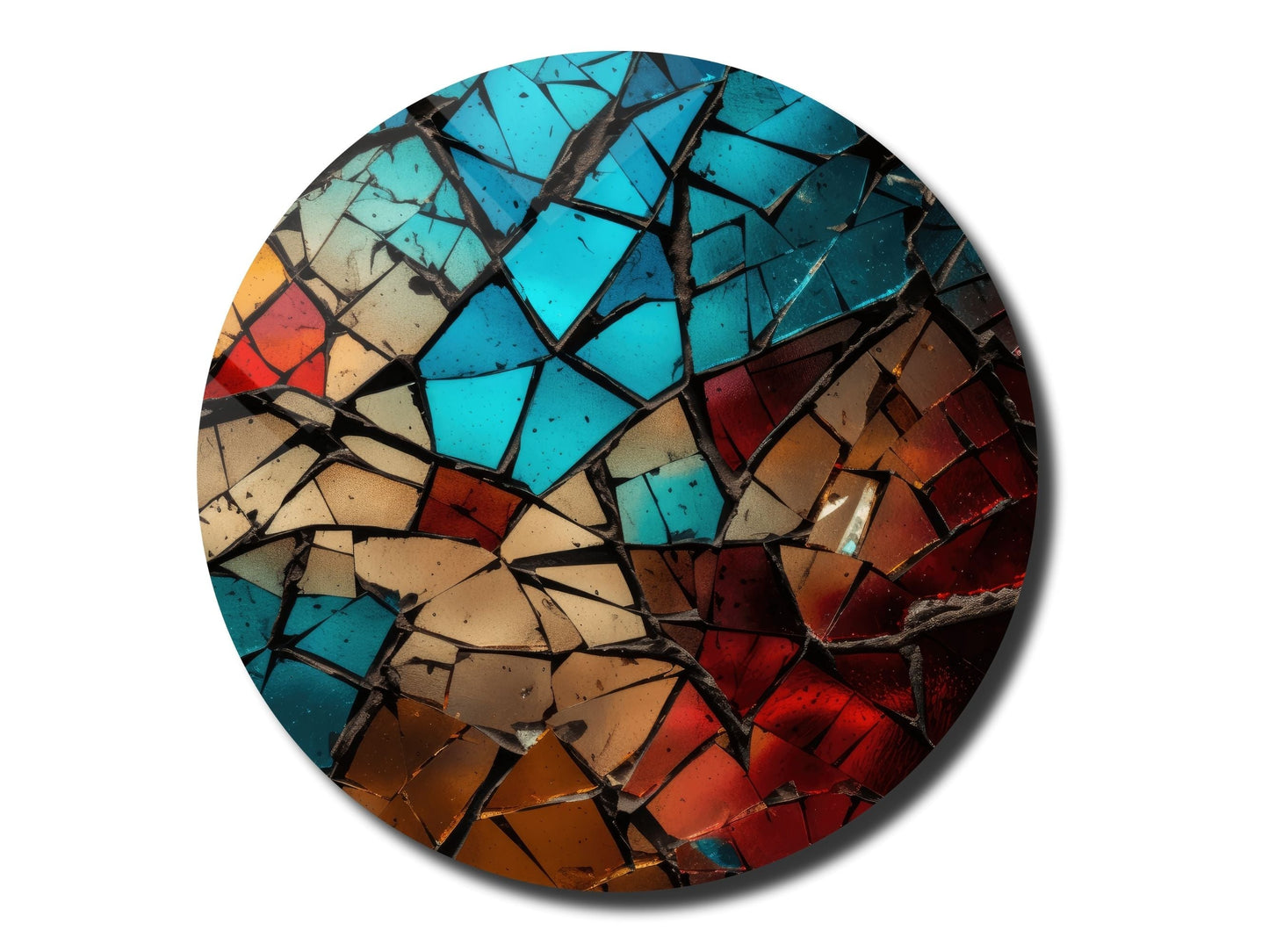 Stained Glass Colorful Wall Art Decor-Home&Office Glass Printing Wall Painting