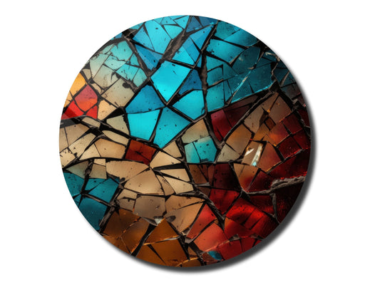 Stained Glass Colorful Wall Art Decor-Home&Office Glass Printing Wall Painting