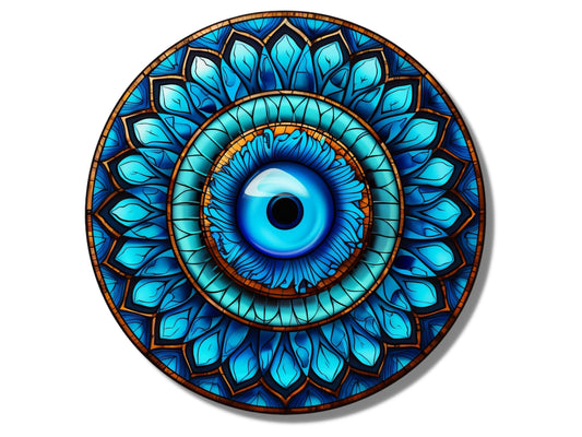 Round Evil Eye Glass Printing Wall Art-Home Office Wall Painting Decor