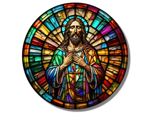 Stained Glass Jesus Christ Pattern Wall Art Window-Wall Painting Decor