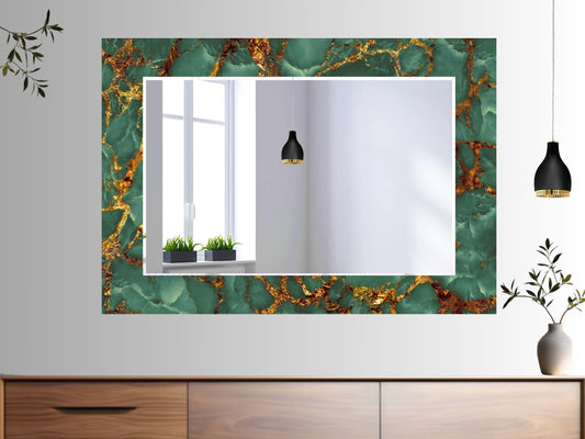 Abstract Marble Pattern Wall Mirror-Home Office Wall Decoration