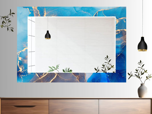 Abstract Marble Pattern Wall Mirror-Home Office Wall Decoration