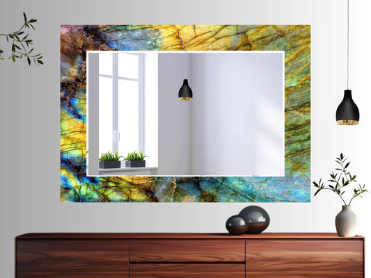 Abstract Marble Pattern Wall Mirror-Home Office Wall Decoration