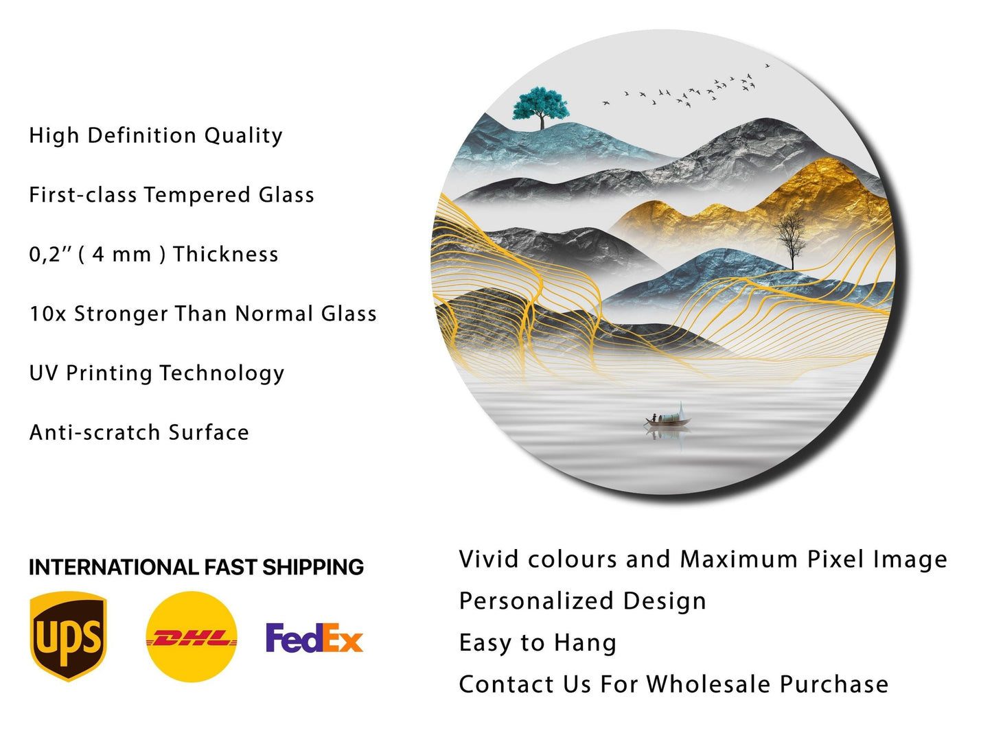 Abstract Wall Art Decor-Home&Office Glass Printing Wall Painting