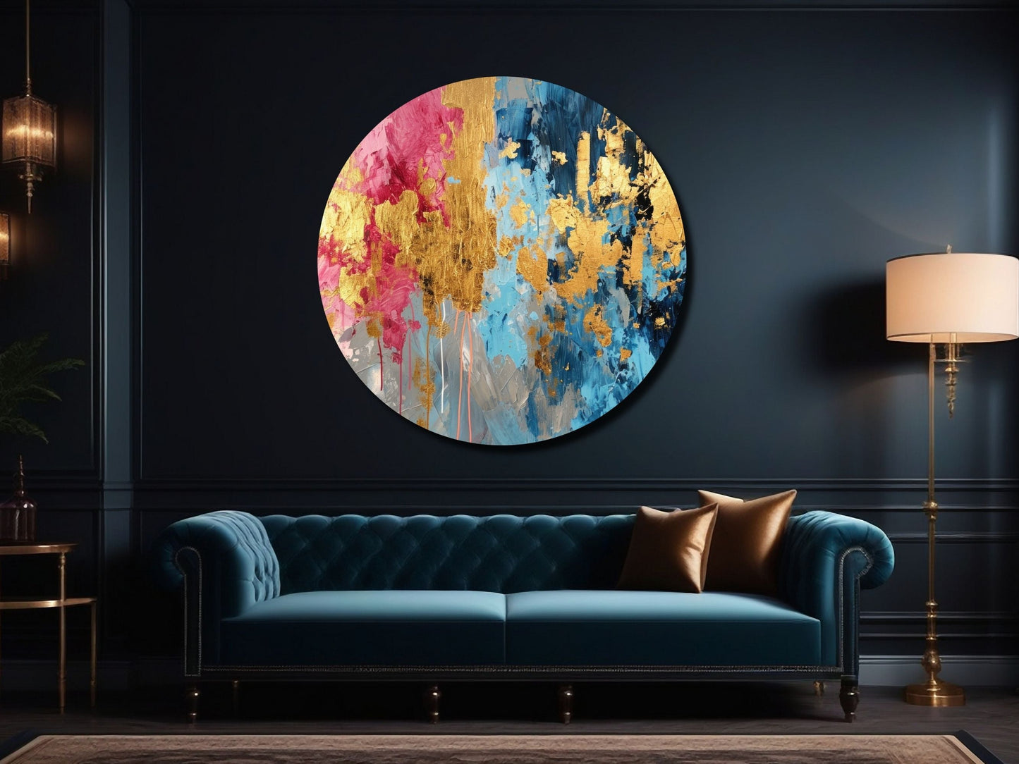 Abstract Colorful Marble Design Wall Art Decor-Home&Office Glass Printing Wall Painting